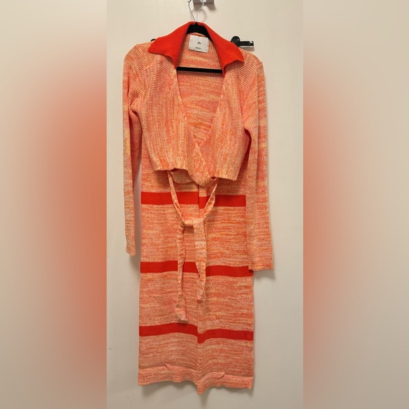 YLLW the Label Marigold Wrap Set - Orange Knit - Size M - Picture 5 of 16